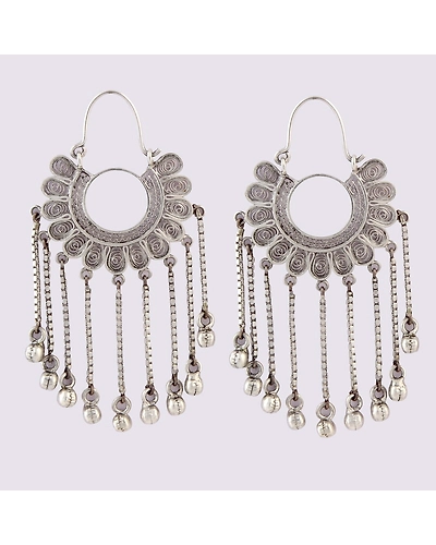 Bohemian Silver Earrings-1