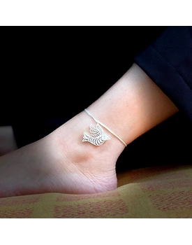 Aderyn Pure Silver Anklet