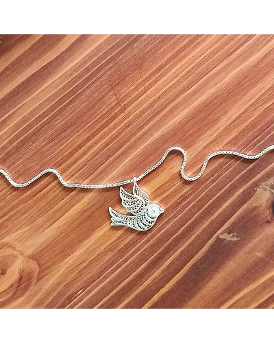 Aderyn Pure Silver Anklet-1