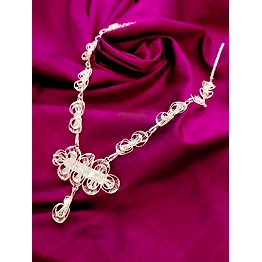 Gonasika RIBBONS OF FATEMODERN SILVER FILIGREE NECKPIECE