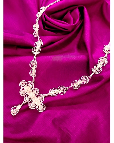 RIBBONS OF FATEMODERN SILVER FILIGREE NECKPIECE-2