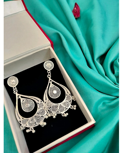 PRIT-JHUMARDELICATE FILIGREE EARRINGS-12668223