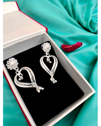 TWIN OF HEARTSFILIGREE EARDROPS-12668219