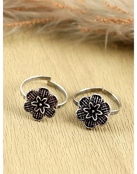 Oxidised Silver Toe Rings for Women