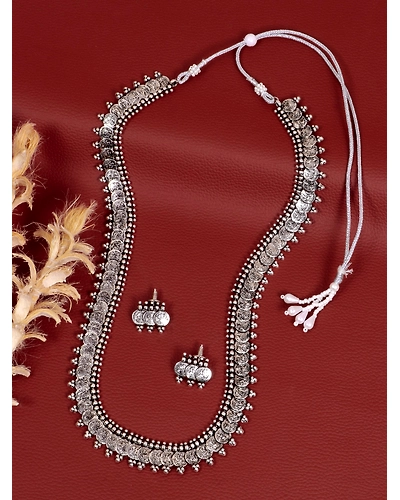 Traditional Oxidised Silver Jewellery Set for Women-2