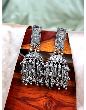 Unique & Trendy Banjara Jhumkas - Oxidised Silver Jewellery for Girls & Women