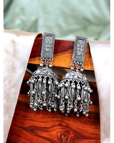 Unique &amp; Trendy Banjara Jhumkas - Oxidised Silver Jewellery for Girls &amp; Women-1
