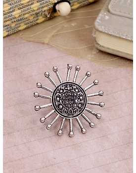 One Rupee Oxidised Silver Ring for Trendy & Unique Fashion