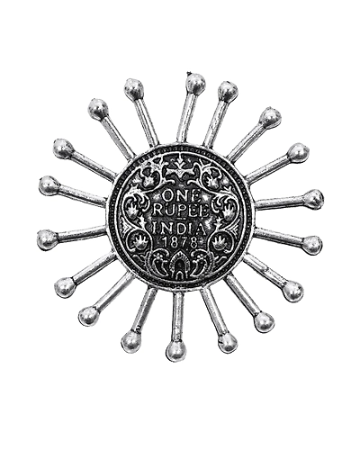 One Rupee Oxidised Silver Ring for Trendy &amp; Unique Fashion-1