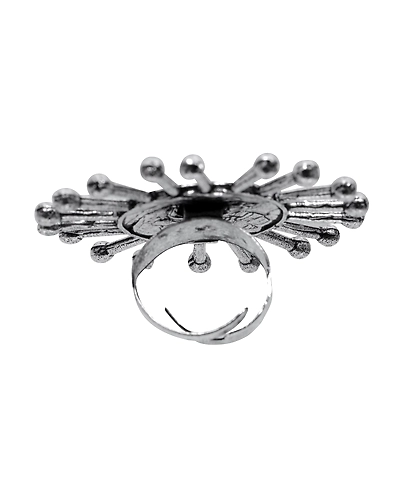 One Rupee Oxidised Silver Ring for Trendy &amp; Unique Fashion-2