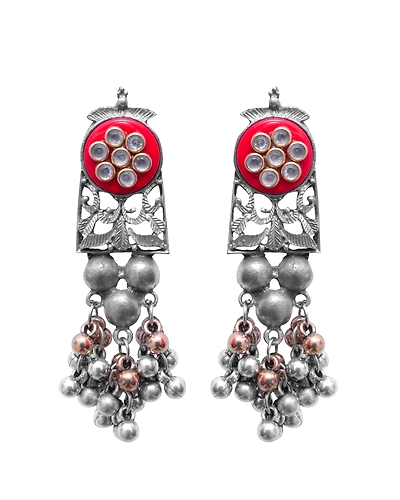 Ruhi Oxidised Silver Jewellry Set-Tribal Banjara Choker Necklace Set for Women-3