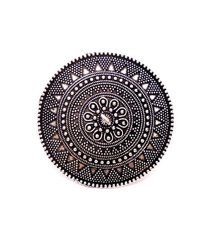Oxidised Silver Boho Fashion Flower Ring for Everyday Glamour-12668855