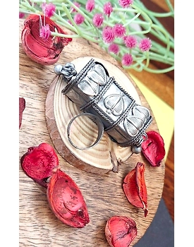 Boho Fashionistas Oxidised Silver Ring for Women