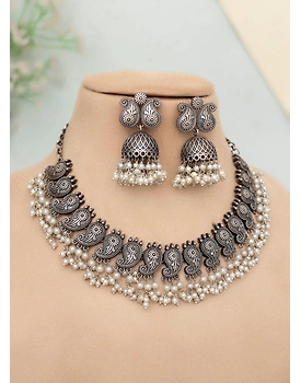 Vrushna Oxidised Necklace set
