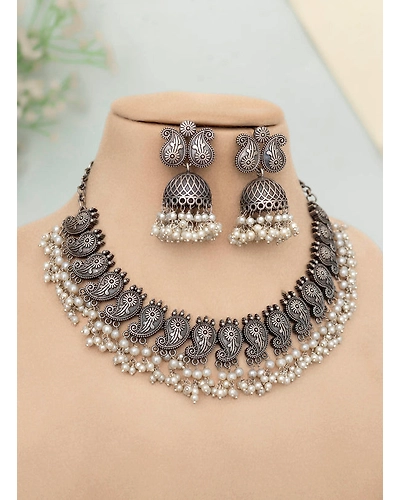 Vrushna Oxidised Necklace set-1