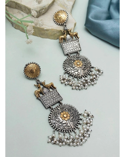 Brishna Oxidised Earrings-1