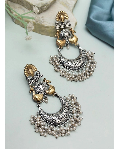 Dhvina Oxidised Earrings-12668907