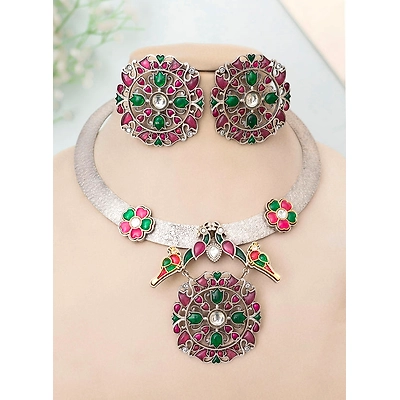 Gonasika Druvika Oxidised Necklace set