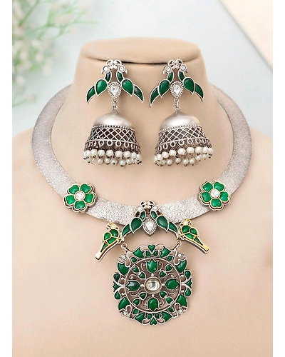 Dimpy Oxidised Hasli set-2