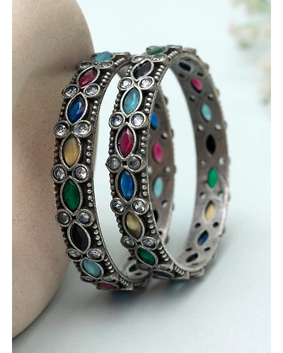 Leksha stone Baangles-12668997