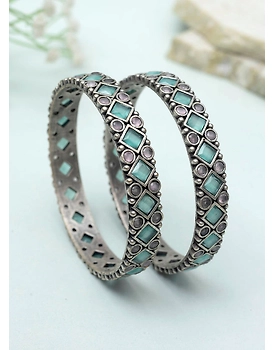 Nidhidra stone Bangles