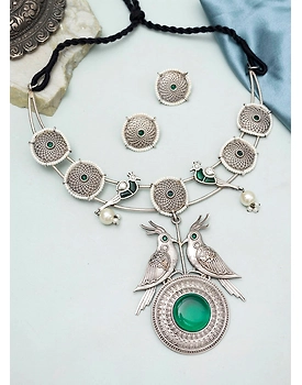 Dhritika Oxdised Neecklace set