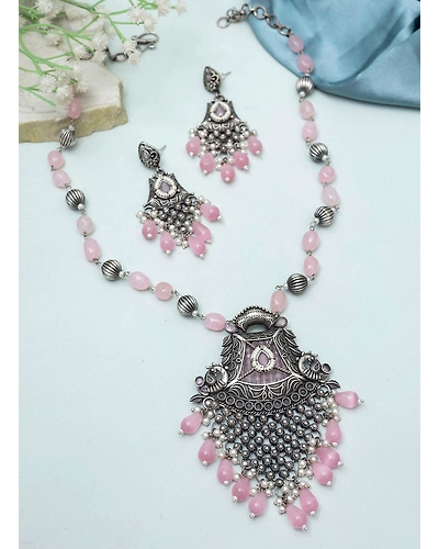 Haneesha Oxidised Necklace set-12669131