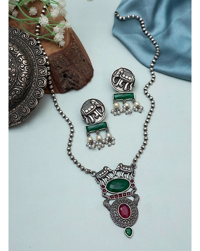 Aadrita Elephant Necklace set-4