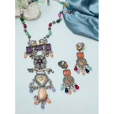 Gonasika Dakshayni Oxidised Necklace set
