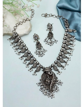 Gauravi Ganesh oxidised Necklace set