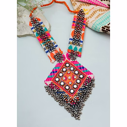 gonasika saanj handwoven oxidised necklace