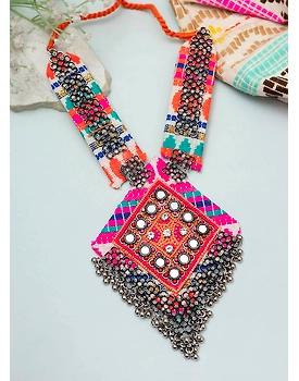 Saanj Handwoven Oxidised Necklace