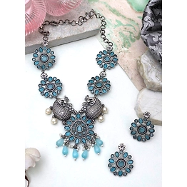 Gonasika Manisha Oxidised Necklace set