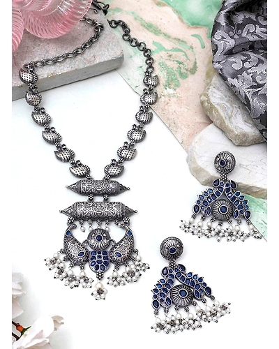 Vaitarni Oxidised Necklace set-1