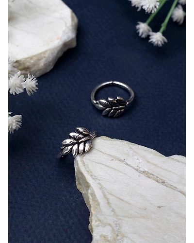 Patra oxidised Toe Ring-12669271