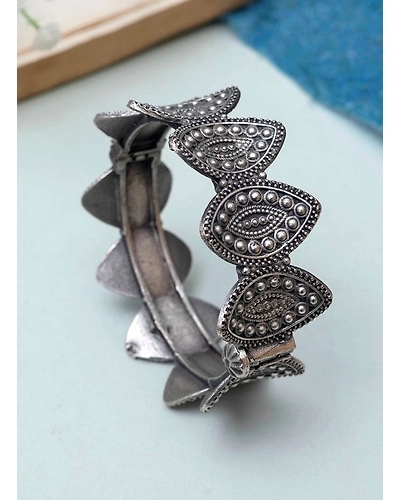 Shridhanya Silver Oxidised Bracelet-2