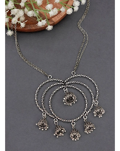 Elaiya oxidised necklace-12669507