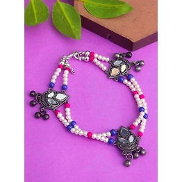 Gonasika Vagini Oxidised Anklet