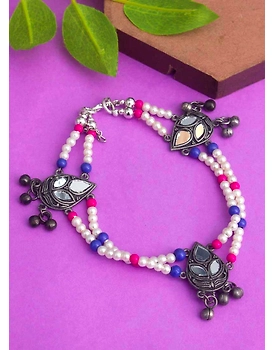 Vagini Oxidised Anklet