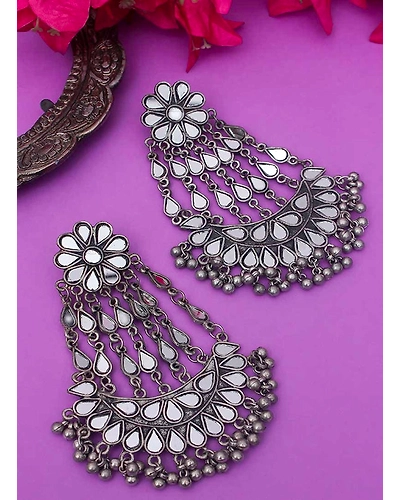 Mirror Chandelier earrings-1