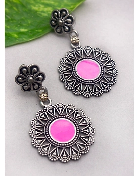 Round Meena Earring