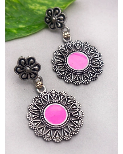 Round Meena Earring-12669583