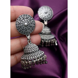 gonasika iraa oxidised jhumka