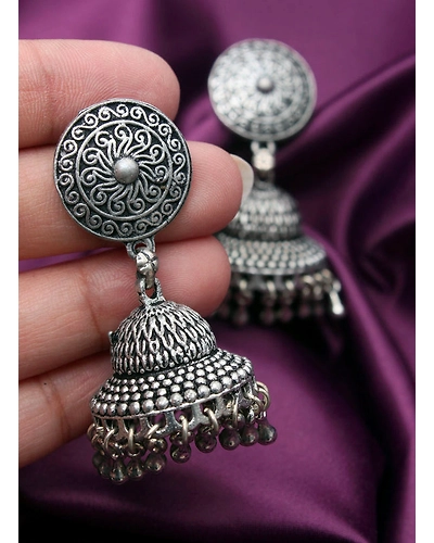 iraa oxidised jhumka-12669605