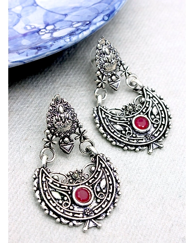 red stone chandbali-2