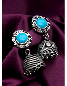 Dome Oxidised Jhumka