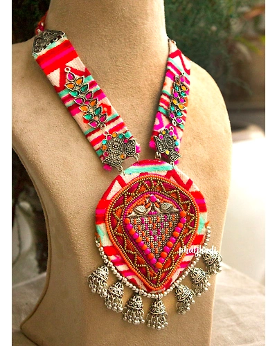 Handwoven Oxidised Necklace-2
