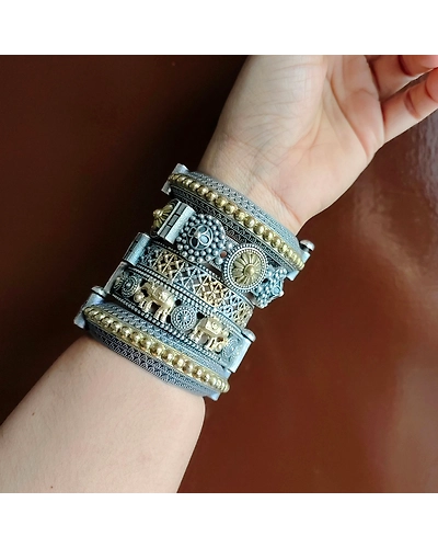 RITA Dual Tone Bangles Set-1