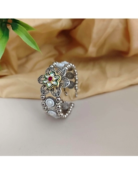 SETU oxidised Flower Fusion Adjustable Bracelet