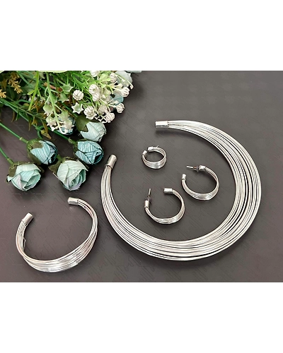 KASHISH Necklace Earrings Set with Bracelet-2